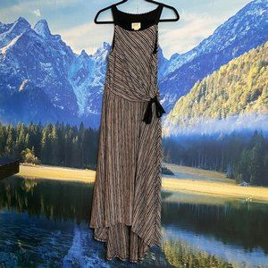 Antropologie Maeve Salsola Hi-lo Striped Tied Knot Midi Dress Size XS